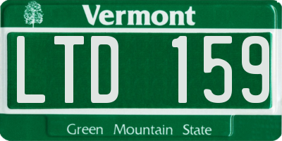 VT license plate LTD159