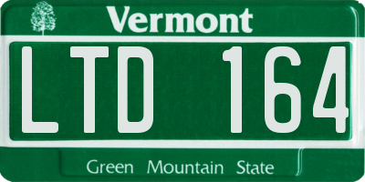 VT license plate LTD164