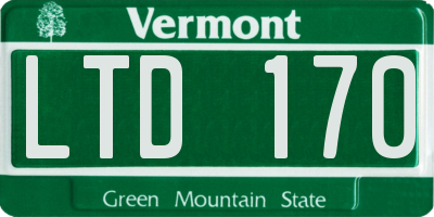 VT license plate LTD170