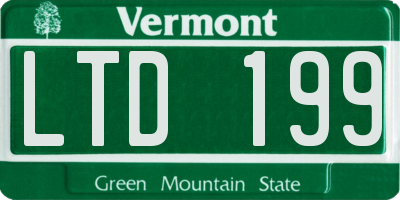 VT license plate LTD199