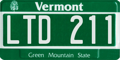 VT license plate LTD211