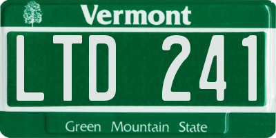 VT license plate LTD241