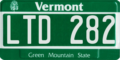 VT license plate LTD282