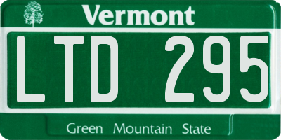 VT license plate LTD295