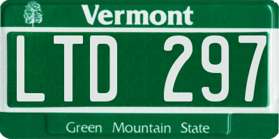 VT license plate LTD297