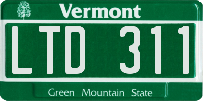 VT license plate LTD311
