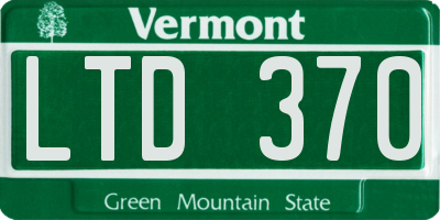 VT license plate LTD370