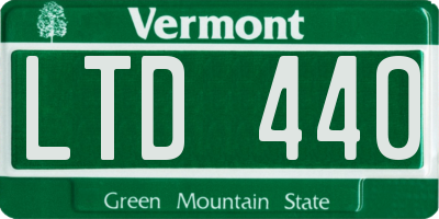 VT license plate LTD440