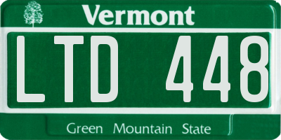 VT license plate LTD448