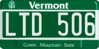 VT license plate LTD506