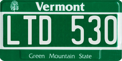 VT license plate LTD530