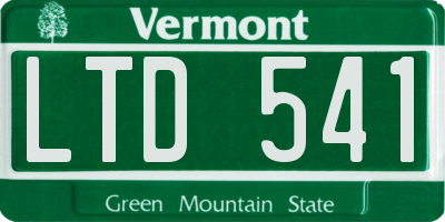 VT license plate LTD541