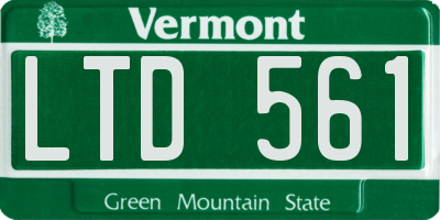 VT license plate LTD561