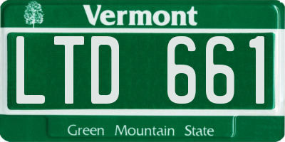 VT license plate LTD661