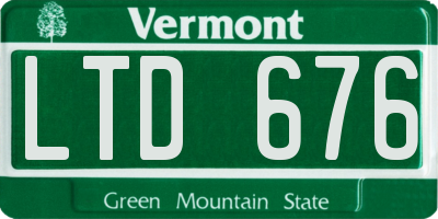 VT license plate LTD676
