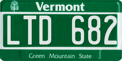 VT license plate LTD682