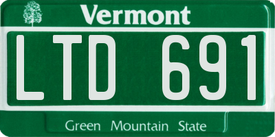 VT license plate LTD691