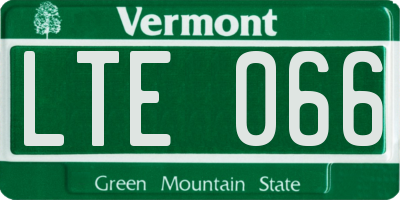 VT license plate LTE066