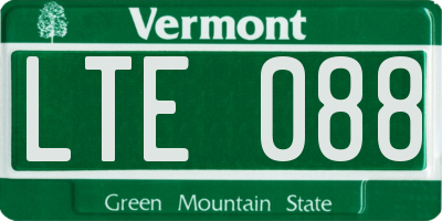 VT license plate LTE088