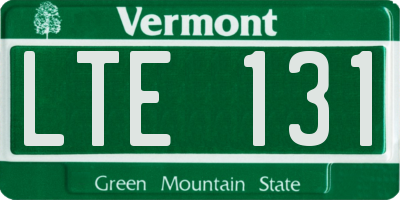 VT license plate LTE131