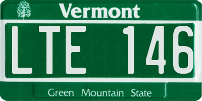 VT license plate LTE146