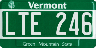 VT license plate LTE246