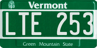 VT license plate LTE253