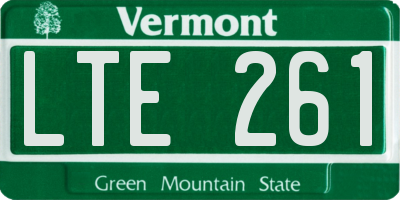 VT license plate LTE261