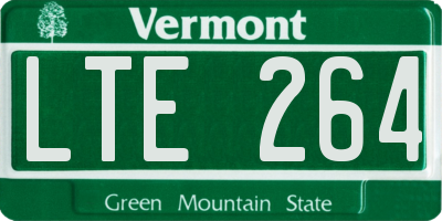 VT license plate LTE264