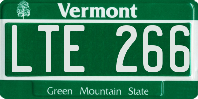 VT license plate LTE266