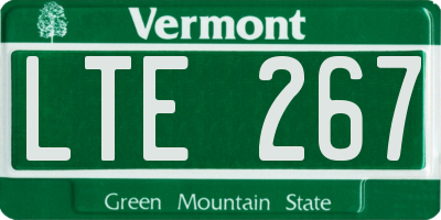 VT license plate LTE267