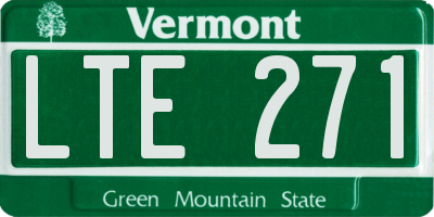 VT license plate LTE271