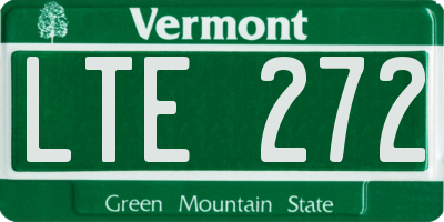 VT license plate LTE272