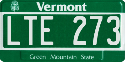 VT license plate LTE273