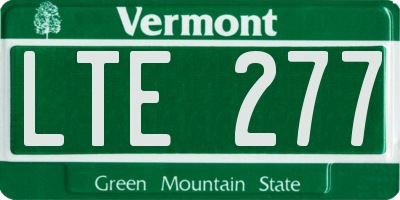VT license plate LTE277