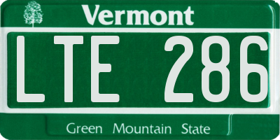 VT license plate LTE286