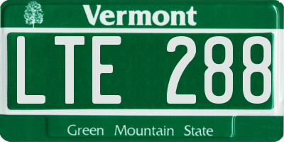 VT license plate LTE288