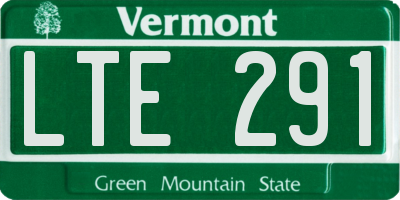 VT license plate LTE291