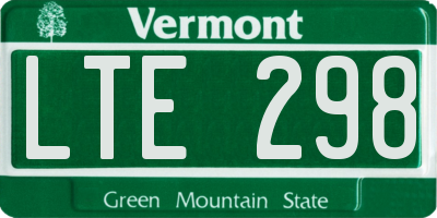 VT license plate LTE298