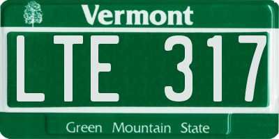 VT license plate LTE317