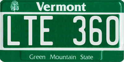 VT license plate LTE360