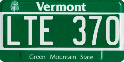 VT license plate LTE370