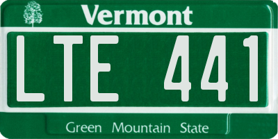 VT license plate LTE441