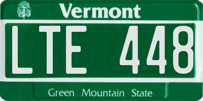 VT license plate LTE448