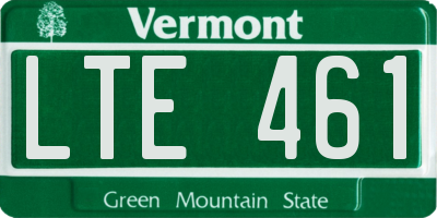 VT license plate LTE461