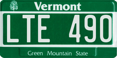VT license plate LTE490