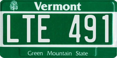 VT license plate LTE491