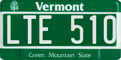 VT license plate LTE510