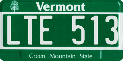 VT license plate LTE513