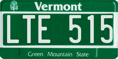 VT license plate LTE515